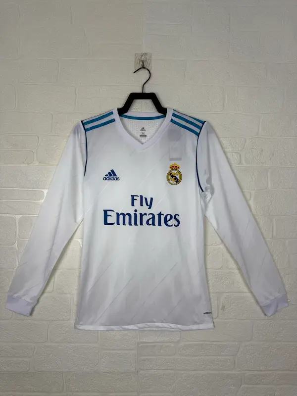 Real Madrid 2017–18 Home Jersey – Retro Edition (Full Sleeve)
