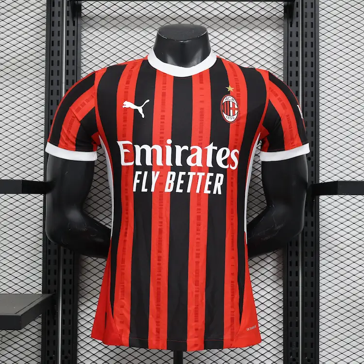Ac Milan 24/25 Home Kit 2024/25 Player edition Half Sleeve